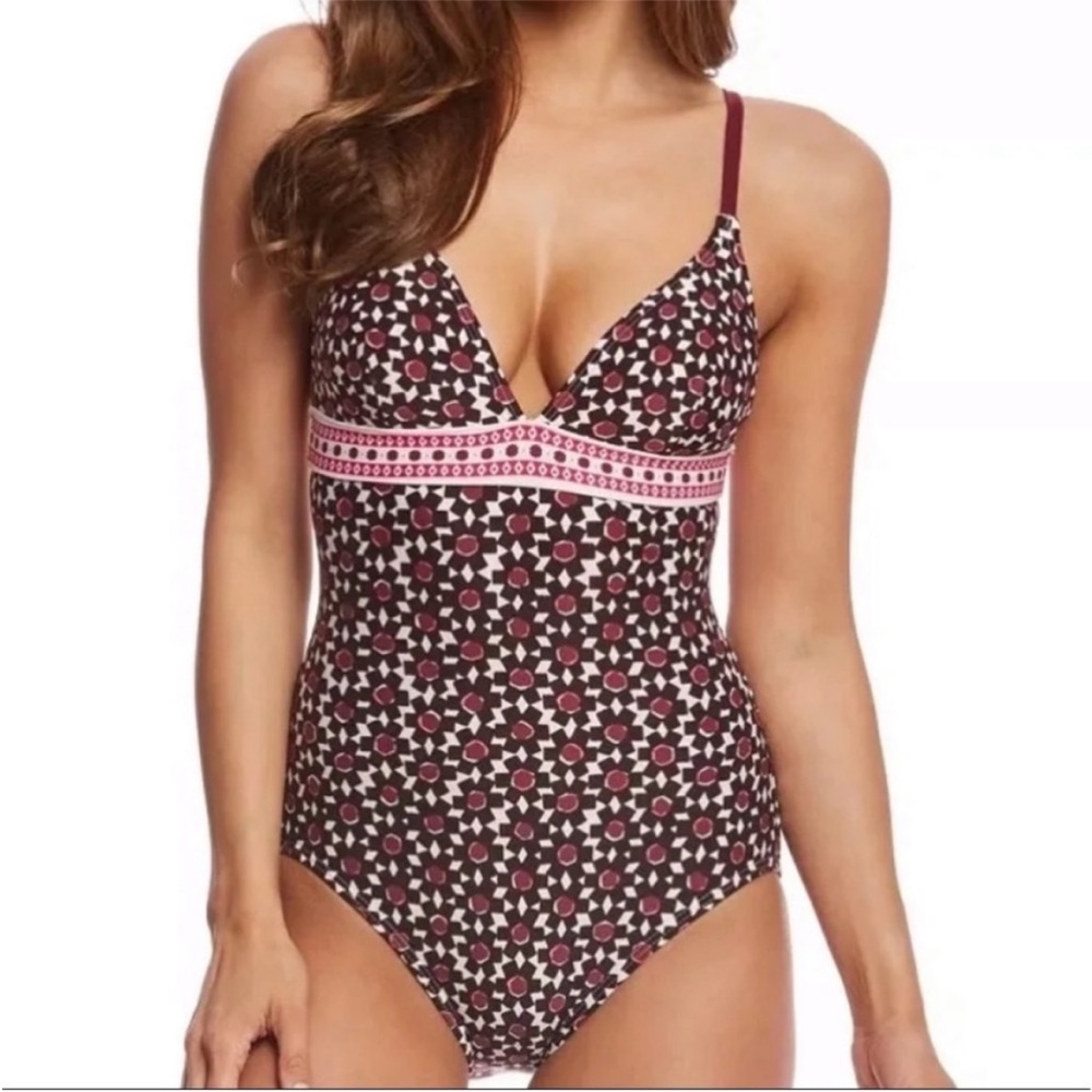 NEW Kate Spade Coronado Beach Sumac Red One Piece Swimsuit Size Medium